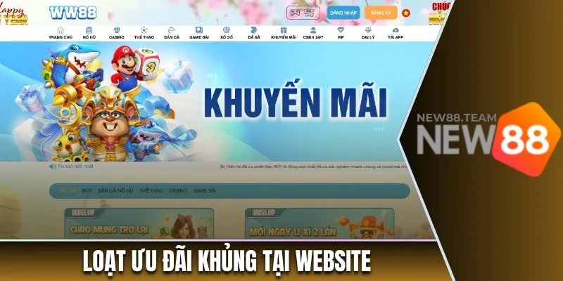 Loạt ưu đãi khủng tại website